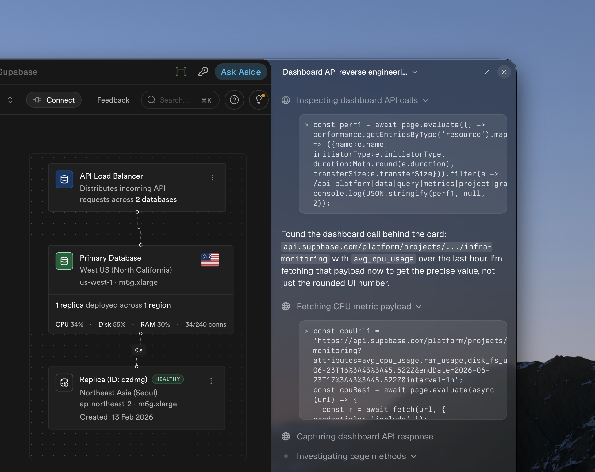 Reverse-engineering the site's API